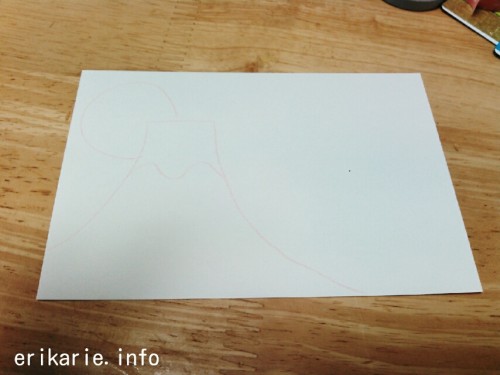 マスキングテープで手作りする富士山の年賀状
